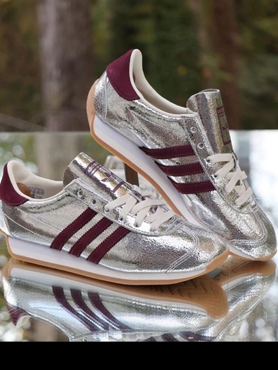 adidas Shoes - Adidas Women’s Country OG Silver and Maroon Women's Sneakers Size 7 NWB HTF